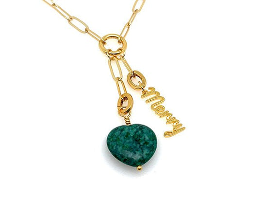 Vintage | Green Chrysocolla Heart Pendant | LINK, design your own