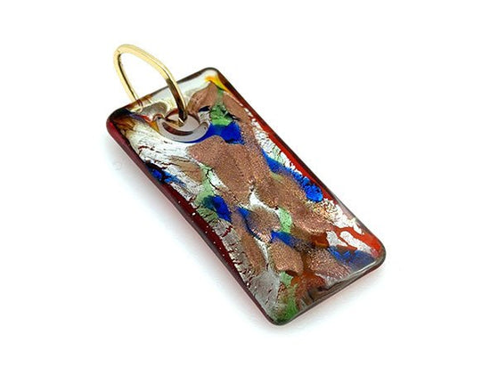 Vintage | Foil Backed Glass Pendant