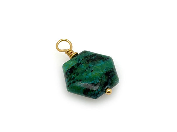 Vintage | Hexagonal Chrysocolla Pendant