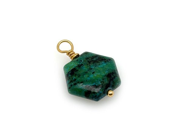 Vintage | Hexagonal Chrysocolla Pendant