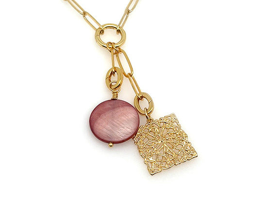 Vintage | Pink Shell Pendant