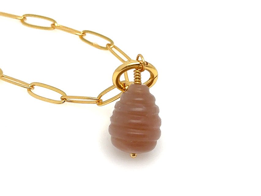 Vintage | Sunstone Beehive Stone Pendant