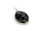 Vintage | Oval Larvikite Stone Pendant