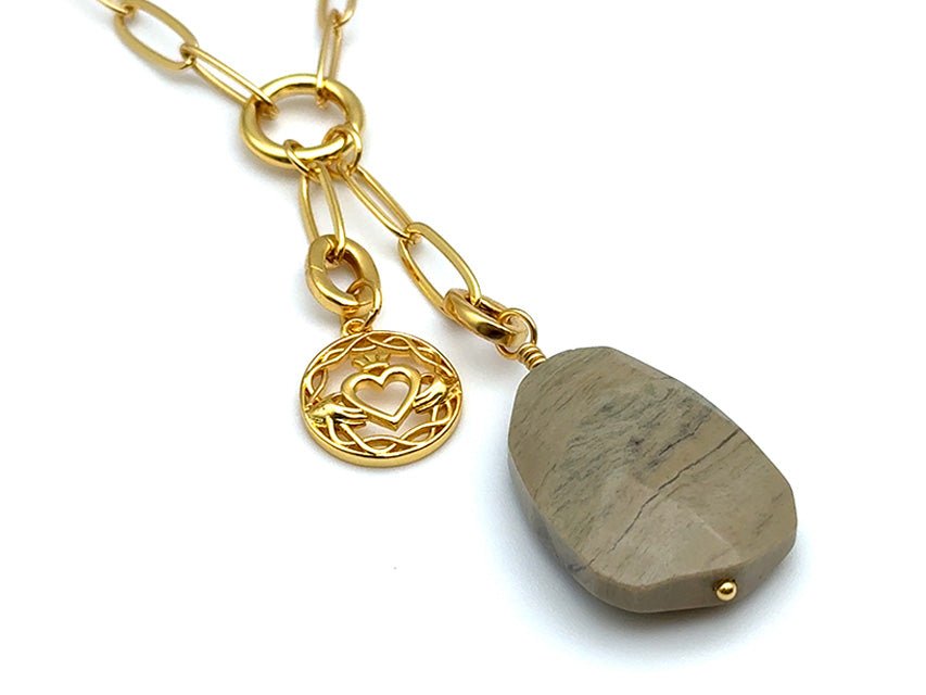 Vintage | Faceted Jasper Stone