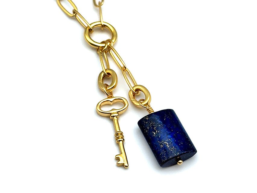 Vintage | Rounded Rectangle Lapis Pendant