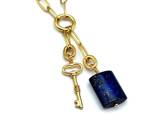 Vintage | Rounded Rectangle Lapis Pendant