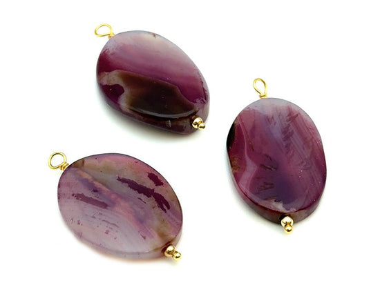 Vintage | Purple Agate Oval Pendant