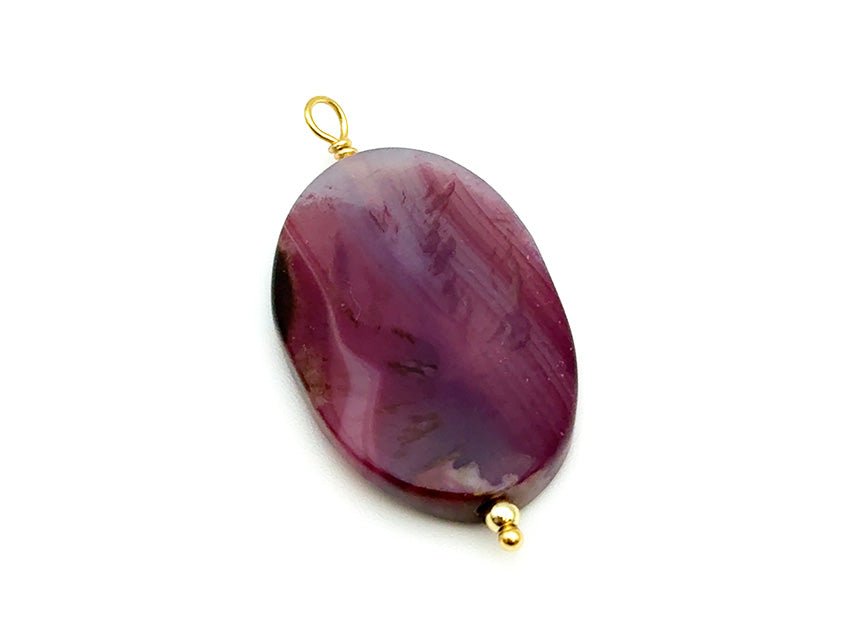 Vintage | Purple Agate Oval Pendant