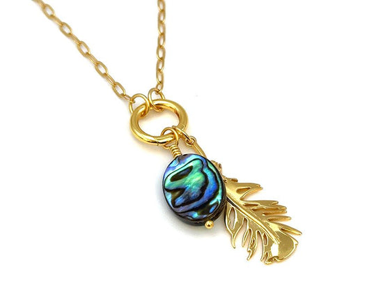 Vintage | Flat Oval Pāua Shell Charm