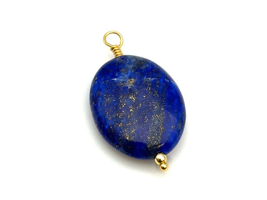 Vintage | Polished Oval Lapis Pendant | LINK, design your own