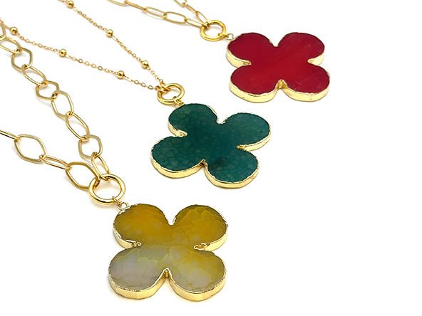 Vintage | XL Clover Quartz Pendant