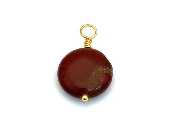 Vintage | Round Brecciated Jasper Pendant