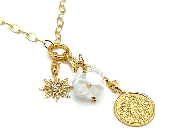 Vintage | White Glass Daisy Ball | LINK, design your own