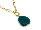 Vintage | Teal Agate Stone Pendant | LINK, design your own