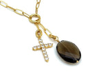 Vintage | Smoky Quartz Oval Pendant | LINK, design your own