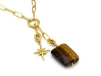 Vintage | Tiger Eye Rectangle Pendant | LINK, design your own
