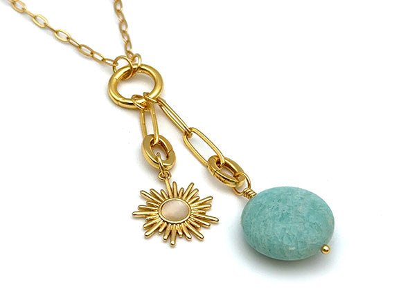 Vintage | Amazonite Coin Pendant | LINK, design your own