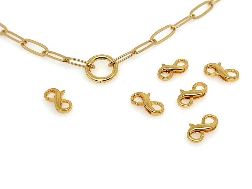 Elegant Paperclip Infinity Clasp Set | GOLD