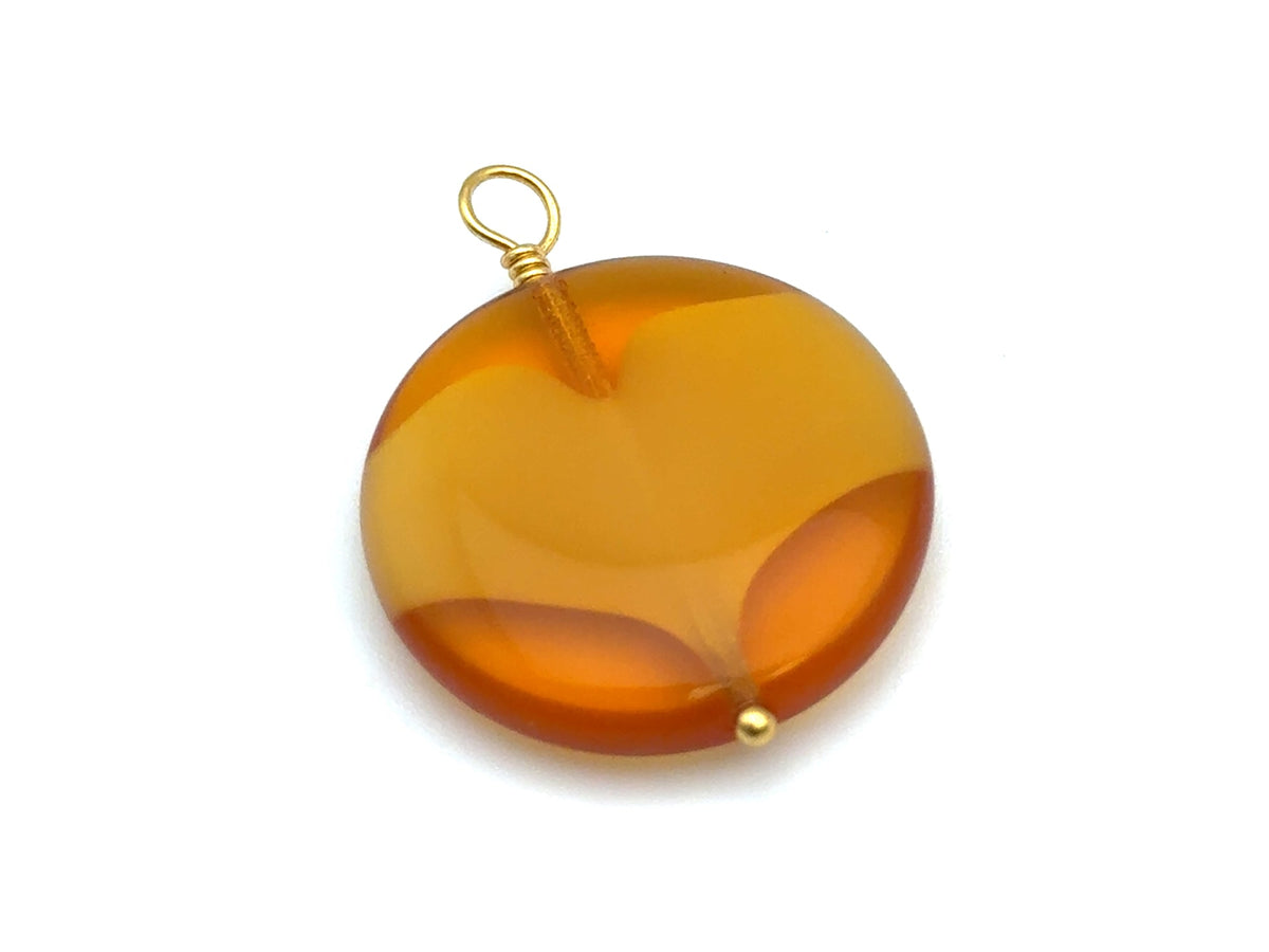 Vintage | Orange Swirl Glass Pendant | LINK, design your own