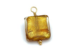 Vintage | Gold Glass Silver Metallic Foil Lampwork Pendant | LINK, design your own