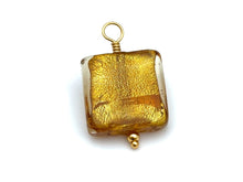 Vintage | Gold Glass Silver Metallic Foil Lampwork Pendant | LINK, design your own