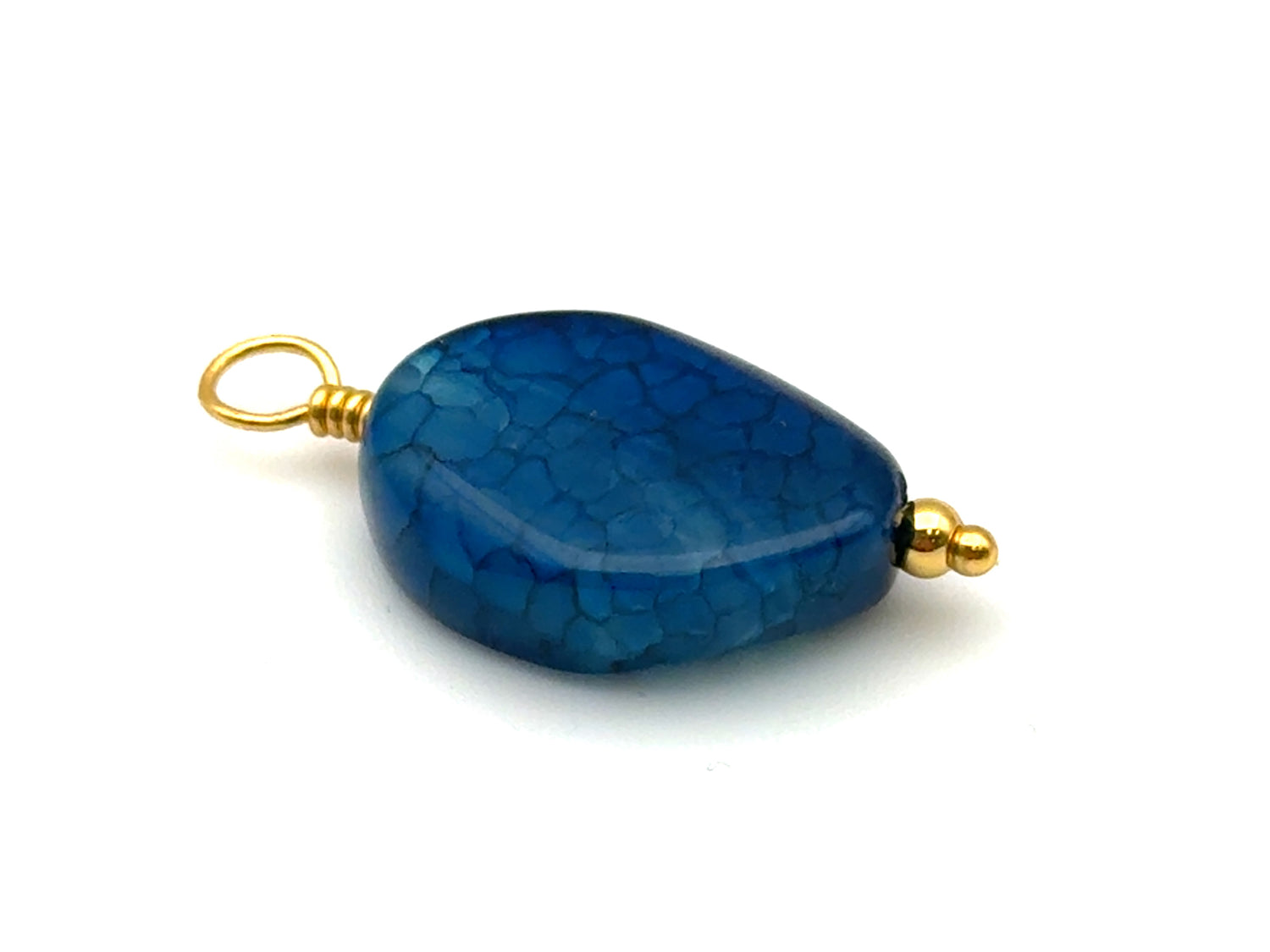Vintage | Blue Agate Stone Pendant