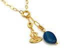 Vintage | Blue Agate Stone Pendant