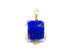 Vintage | Dark Blue Copper Foil Glass Foil Lampwork Pendant