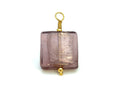 Vintage | Smoky Mauve Glass Silver Foil Lampwork Pendant | LINK, design your own