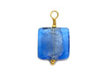 Vintage | Blue Glass Silver Foil Lampwork Pendant