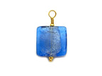 Vintage | Blue Glass Silver Foil Lampwork Pendant