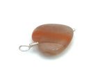 Vintage | Peach Jade Heart Pendant