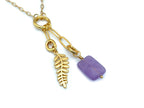 Vintage | Lavender Amethyst Rectangle Pendant | LINK, design your own