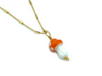 Vintage | Petite Orange Glass Mushroom Pendant