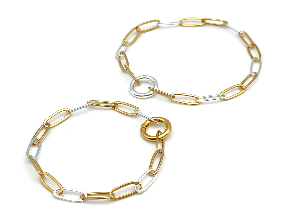 Mixed Metal Paperclip Bracelet
