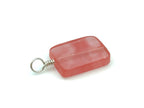Vintage | Cherry Quartz Rectangle Pendant