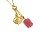 Vintage | Cherry Quartz Rectangle Pendant