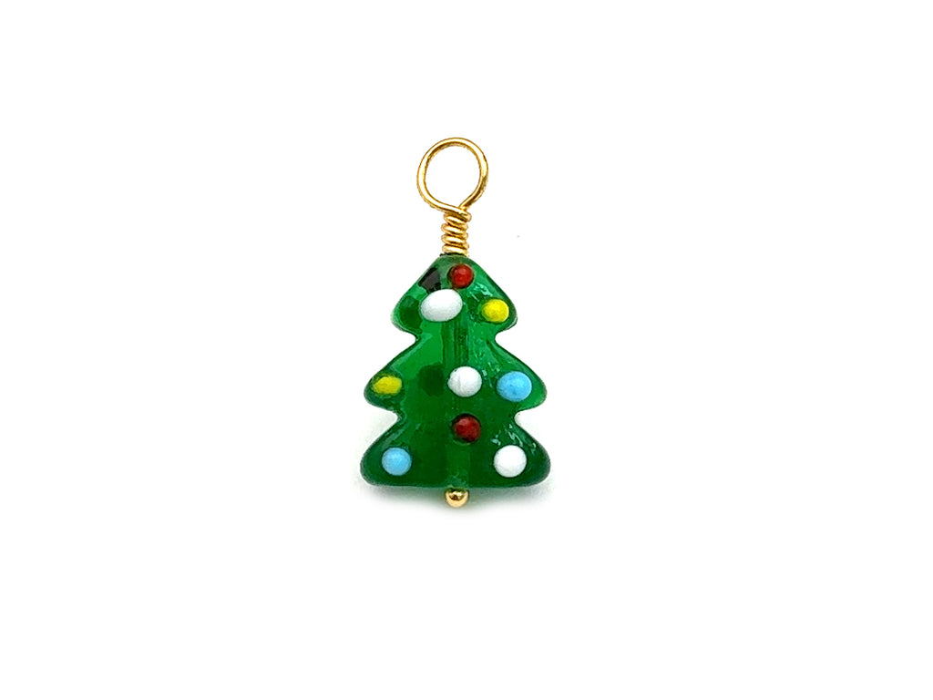 Vintage | Festive Glass Christmas Tree Pendant