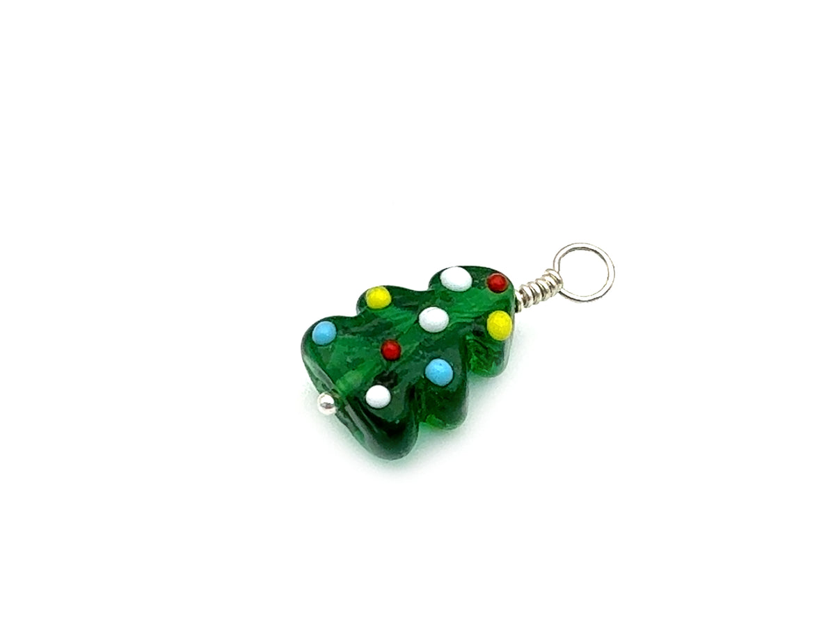 Vintage | Festive Glass Christmas Tree Pendant