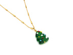 Vintage | Festive Glass Christmas Tree Pendant