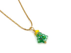 Vintage | Tiny Christmas Tree Glass Pendant