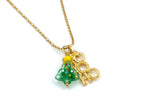 Vintage | Tiny Christmas Tree Glass Pendant