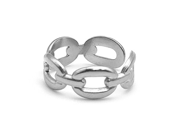 アクセサリー Pointless Journey CHAIN RING - SILVER Bold Chain Ring: Adjustable Wrap Ring Design | LINK Jewelry