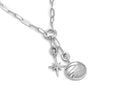 Set 6 SILVER: Elegant Paperclip Chain White Ocean Wave Large North Star | LINK, design your own