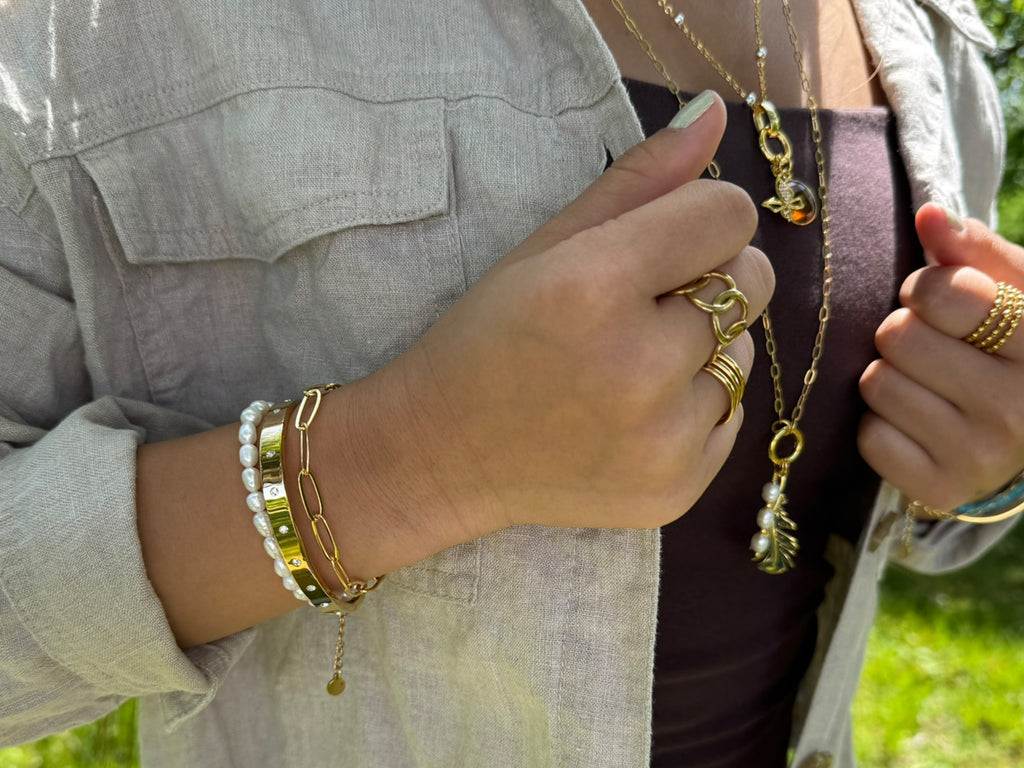 Freshwater Rice Shaped Pearl Bracelet