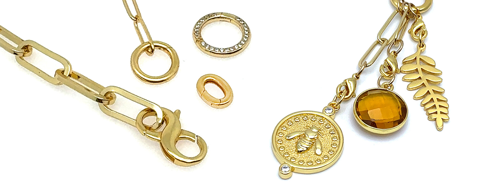Big Link Necklace With Strass