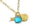 Set #3 GOLD: Elegant Paperclip Aqua Infinity Sundial Large North Star
