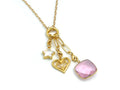 Set #4 GOLD: Small Paperclip Pink Infinity Triple Heat Mother of Pearl Star