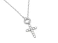 Set #5 SILVER: Small Paperclip Chain Large Sparkling Cross