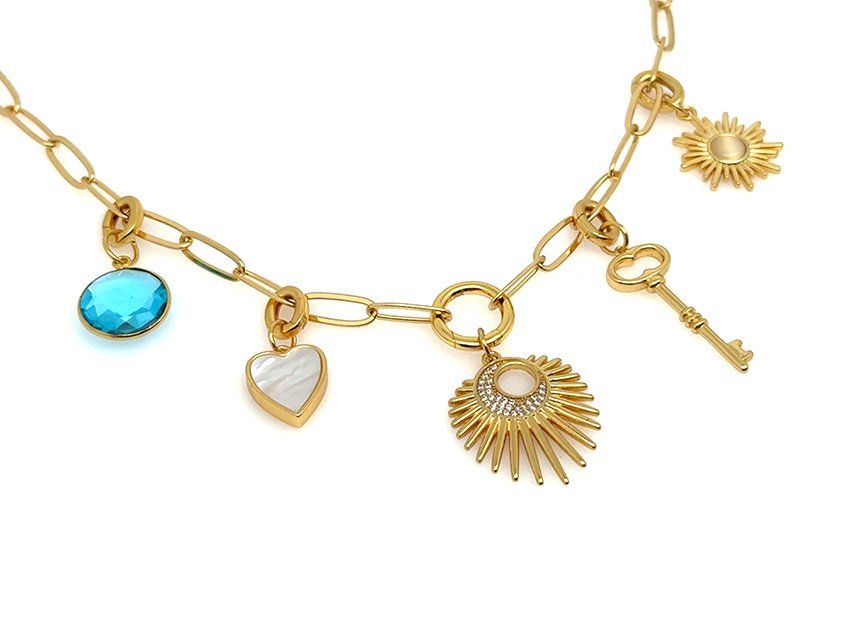Elegant Paperclip Tiny Push-In Oval Clasp Set | GOLD